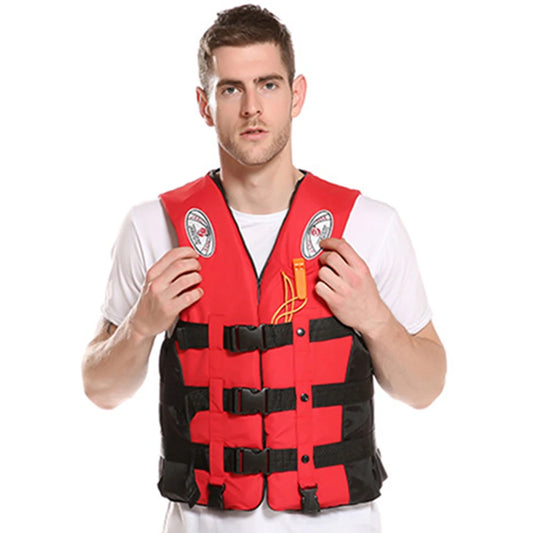 Adult Red Life Jacket for Water Sports