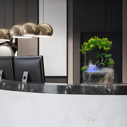 Atomizing Bonsai Waterfall Fountain Desktop & Humidifier