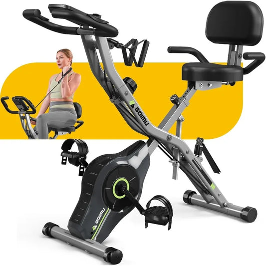 Foldable Adjustable Stationary Exercise Bike
