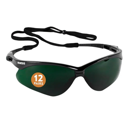 Safety Glasses with Black Frame (12 Pairs)