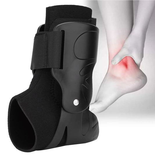 Black Ankle Support Brace with Breathable Foot Elastic Guard Strap