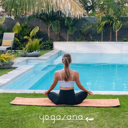 Hand-Woven Organic Cotton Non-Slip Foldable Yoga Rug Mat - 24 x 72 Inches